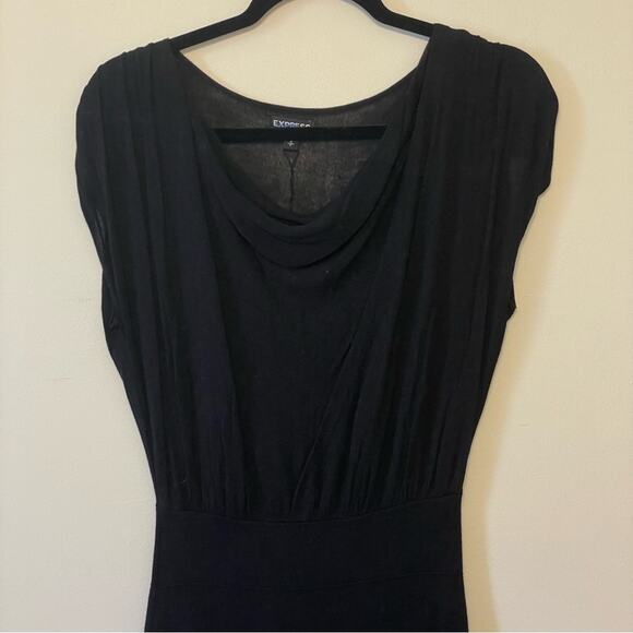 Express S little black dress mini classic fitted professional solid elegant - Picture 2 of 8
